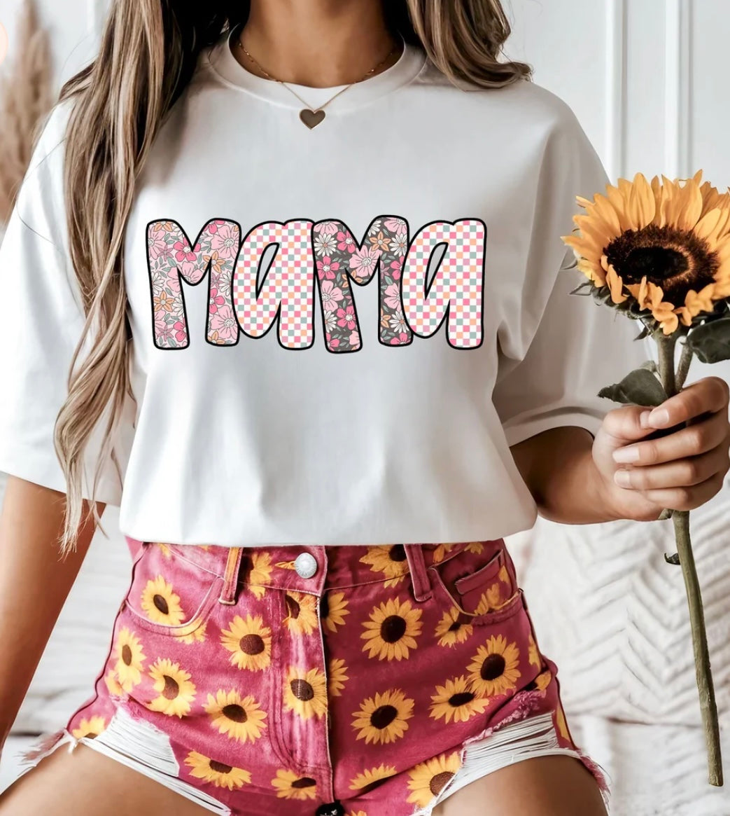 Retro Mama Floral GLITTER