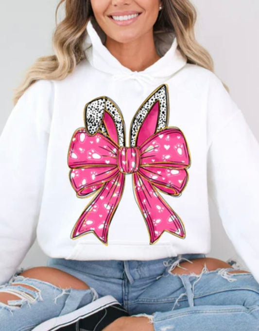 Rabbit Bow Ears Pink GLITTER