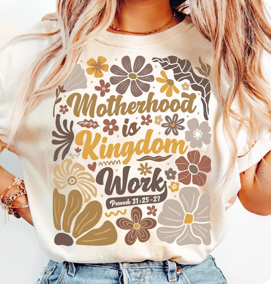 Motherhood is Kingdom Work GLITTER