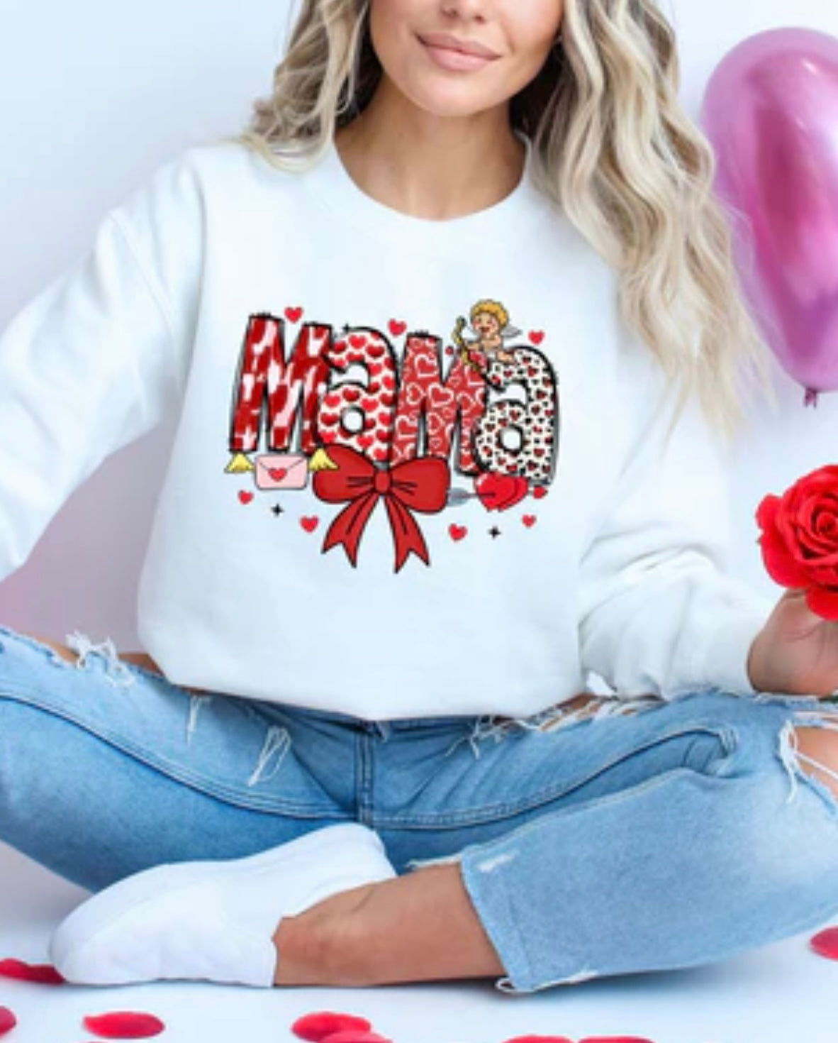 Valentine's Day Mama GLITTER