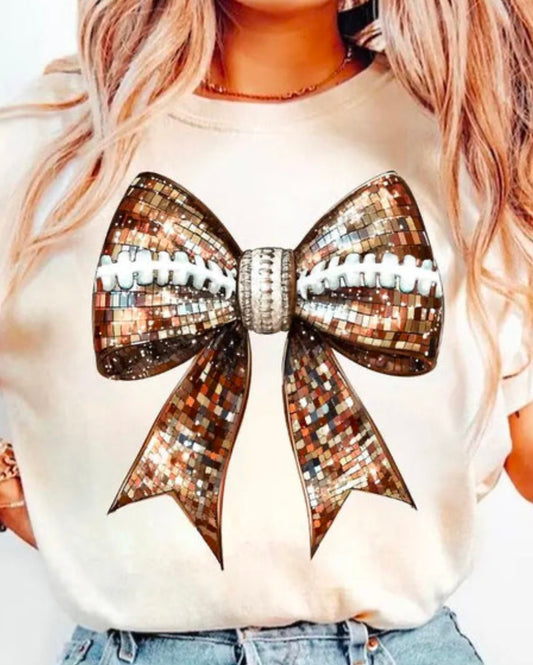 Football Bow GLITTER