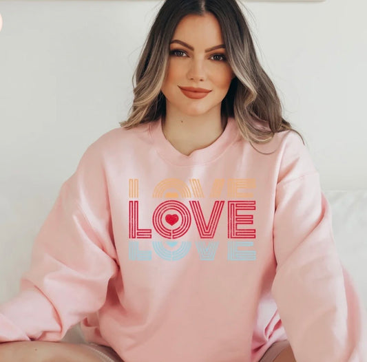 Retro Love stacked - GLITTER