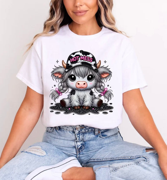 Hot Mess Cow GLITTER