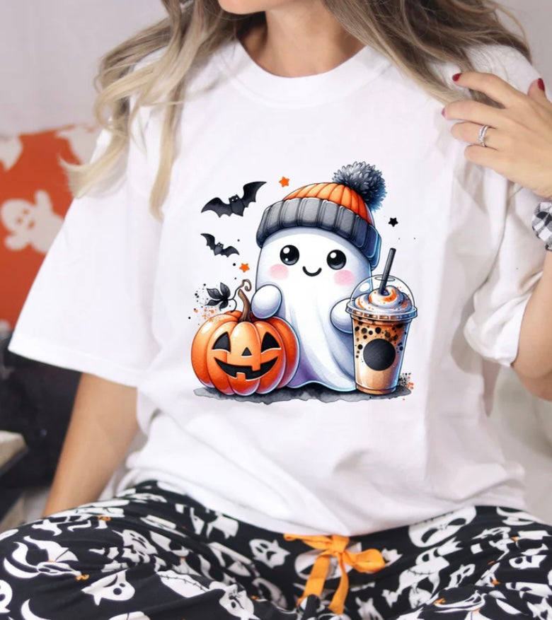 Cute Coffee Ghost - GLITTER