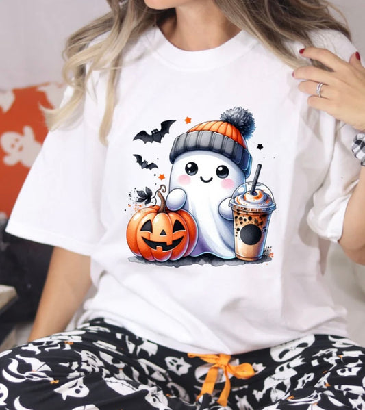 Cute Coffee Ghost - GLITTER