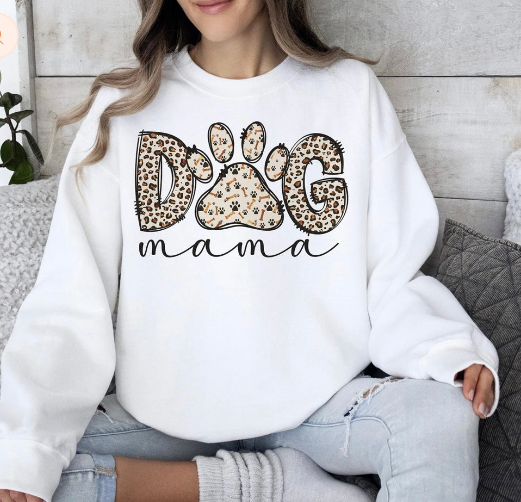 Dog Mama Paw Print GLITTER