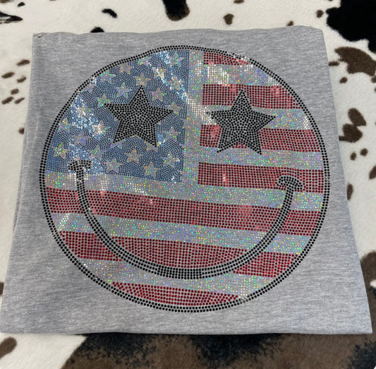 American Flag Smiley -  Spangle
