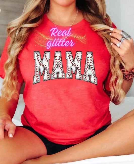 Mama Baseball GLITTER