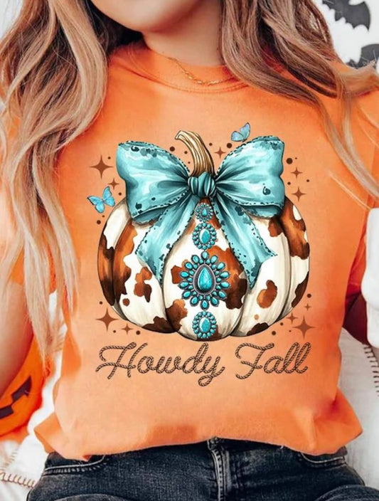 Howdy Fall Pumpkin - GLITTER